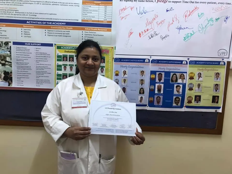 Short-term fellowship at L V Prasad Eye Institute, 2019
